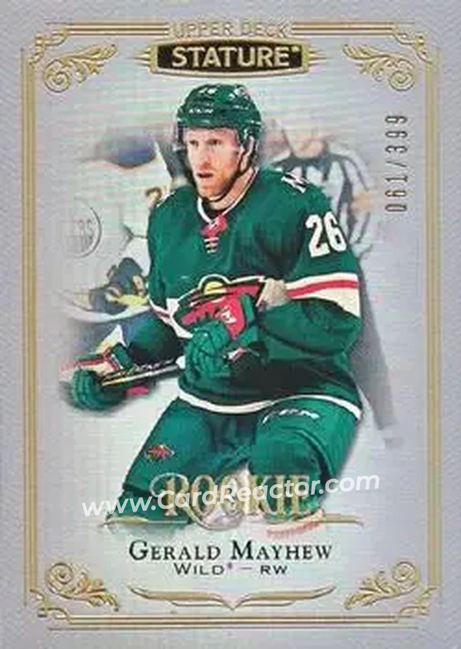 2019-20 Upper Deck Stature #120 - Gerald Mayhew - Minnesota Wild - Front