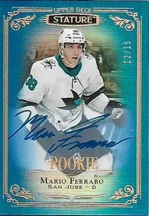 2019-20 Upper Deck Stature #145 - Mario Ferraro - San Jose Sharks