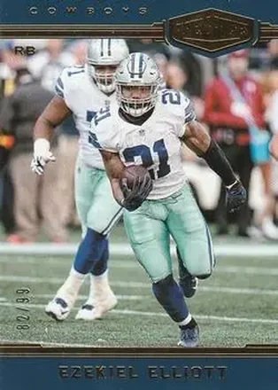 2018 Panini Plates & Patches #48 - Ezekiel Elliott - Dallas Cowboys