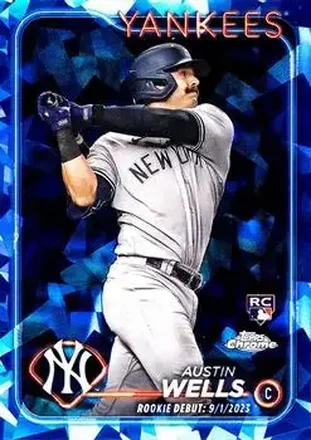 2024 Topps Chrome Update Sapphire Edition #USCS325 - Austin Wells - New York Yankees
