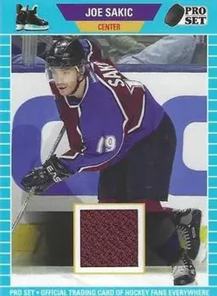 2021-22 Pro Set - Memorabilia Light Blue #PSM-36 - Joe Sakic - Colorado Avalanche