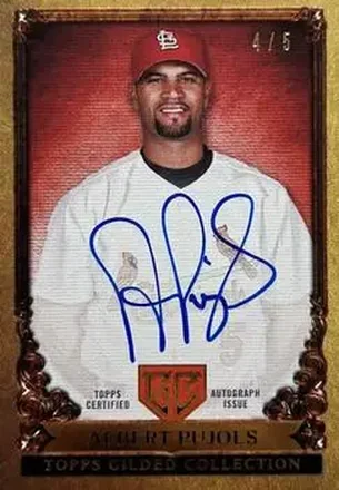 2023 Topps Gilded Collection - Gallery of Gold Autographs Ruby #GOG-APU - Albert Pujols - St. Louis Cardinals
