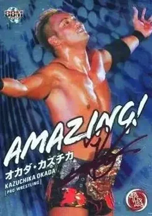 2019 BBM Sports Trading Card Heisei - Amazing! Cherry Pink Foil Signature #A13 - Kazuchika Okada