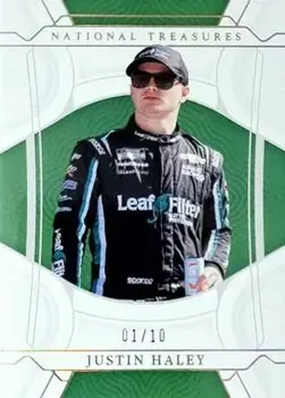 2022 Panini National Treasures - Holo Gold #14 - Justin Haley - Kaulig Racing