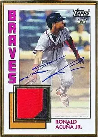 2019 Topps Transcendent Collection - Autograph Patches #AP-RAJ - Ronald Acuña Jr. - Atlanta Braves