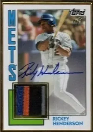 2019 Topps Transcendent Collection - Autograph Patches #AP-RIH - Rickey Henderson - New York Mets