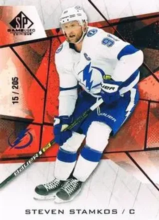 2021-22 SP Game Used - Red Fragment #71 - Steven Stamkos - Tampa Bay Lightning