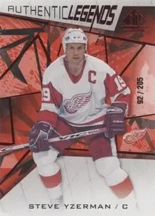 2021-22 SP Game Used - Red Fragment #102 - Steve Yzerman - Detroit Red Wings