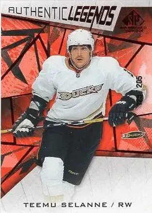 2021-22 SP Game Used - Red Fragment #104 - Teemu Selanne - Anaheim Ducks