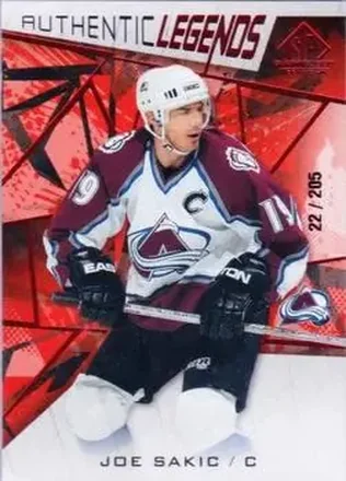 2021-22 SP Game Used - Red Fragment #107 - Joe Sakic - Colorado Avalanche