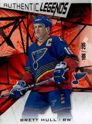 2021-22 SP Game Used - Red Fragment #110 - Brett Hull - St. Louis Blues