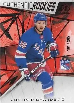 2021-22 SP Game Used - Red Fragment #123 - Justin Richards - New York Rangers