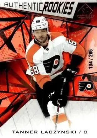 2021-22 SP Game Used - Red Fragment #151 - Tanner Laczynski - Philadelphia Flyers
