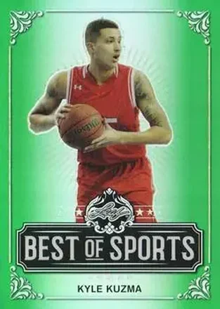2019 Leaf Best of Sports - Green #M-08 - Kyle Kuzma - Utah Utes