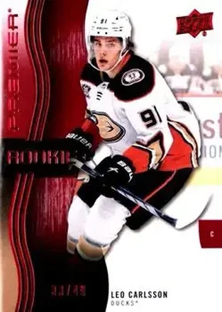 2023-24 Upper Deck Premier - Ruby #150 - Leo Carlsson - Anaheim Ducks