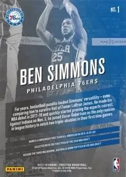 Back of Ben Simmons