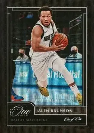 2020-21 Panini One and One - Black #85 - Jalen Brunson - Dallas Mavericks