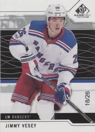 2018-19 SP Game Used #64 - Jimmy Vesey - New York Rangers
