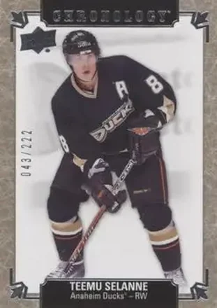 2018-19 Upper Deck Chronology #8 - Teemu Selanne - Anaheim Ducks