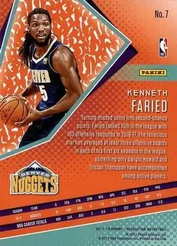 Back of Kenneth Faried