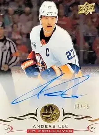 2018-19 Upper Deck Clear Cut - Base Autographs UD Exclusives #CC-AL - Anders Lee - New York Islanders
