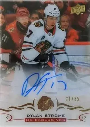 2018-19 Upper Deck Clear Cut - Base Autographs UD Exclusives #CC-ST - Dylan Strome - Chicago Blackhawks