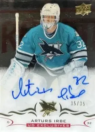 2018-19 Upper Deck Clear Cut - Base Autographs UD High Gloss #CC-AI - Arturs Irbe - San Jose Sharks