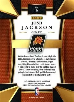 Back of Josh Jackson