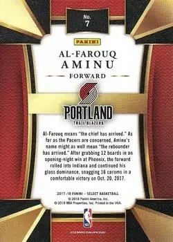Back of Al-Farouq Aminu