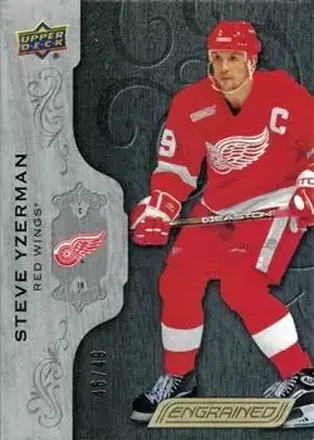 2018-19 Upper Deck Engrained - Black #45 - Steve Yzerman - Detroit Red Wings