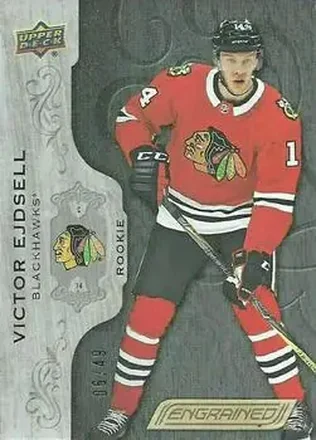 2018-19 Upper Deck Engrained - Black #77 - Victor Ejdsell - Chicago Blackhawks