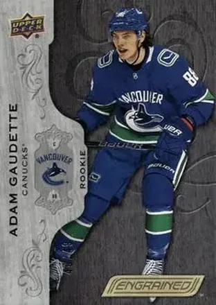 2018-19 Upper Deck Engrained - Black #99 - Adam Gaudette - Vancouver Canucks