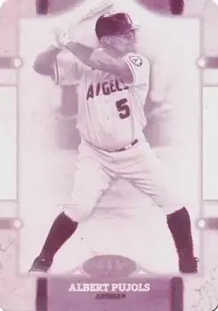 2024 Topps Tier One - Printing Plates Magenta #18 - Albert Pujols - Los Angeles Angels