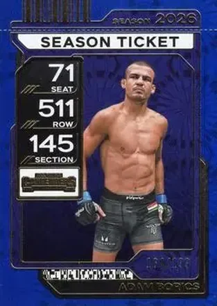 2026 Panini Contenders PFL - Season Ticket Blue Fireworks #28 - Adam Borics