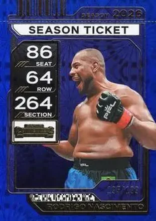 2026 Panini Contenders PFL - Season Ticket Blue Fireworks #52 - Rodrigo Nascimento