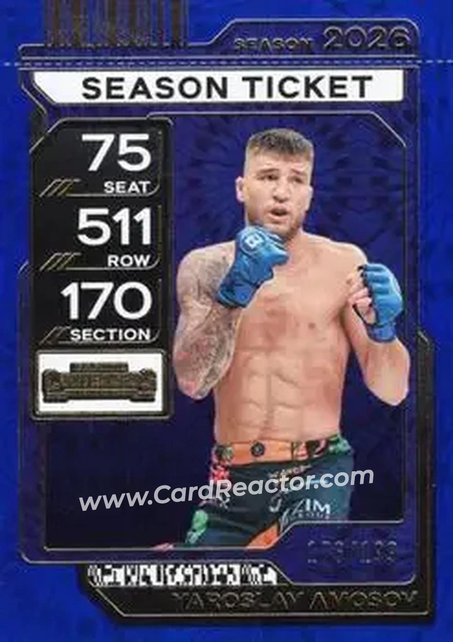 2026 Panini Contenders PFL - Season Ticket Blue Fireworks #53 - Yaroslav Amosov - Front