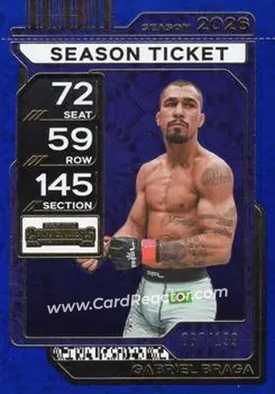 2026 Panini Contenders PFL - Season Ticket Blue Fireworks #62 - Gabriel Braga - Front
