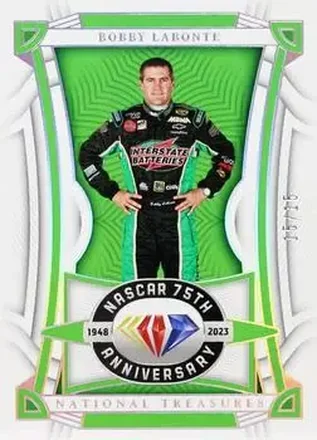 2023 Panini National Treasures - Holo Silver #53 - Bobby Labonte - Joe Gibbs Racing
