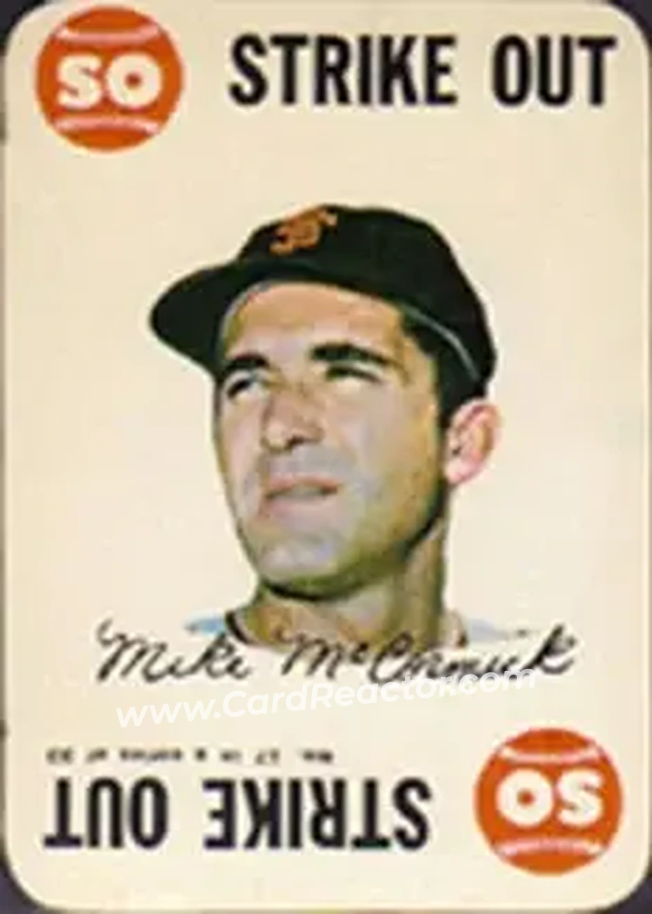 1968 Topps - Game #17 - Mike McCormick - San Francisco Giants - Front
