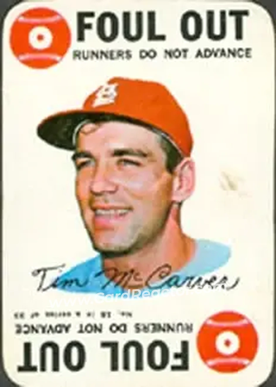 1968 Topps - Game #18 - Tim McCarver - St. Louis Cardinals - Front 1968 Topps - Game #18 - Tim McCarver - St. Louis Cardinals - Front