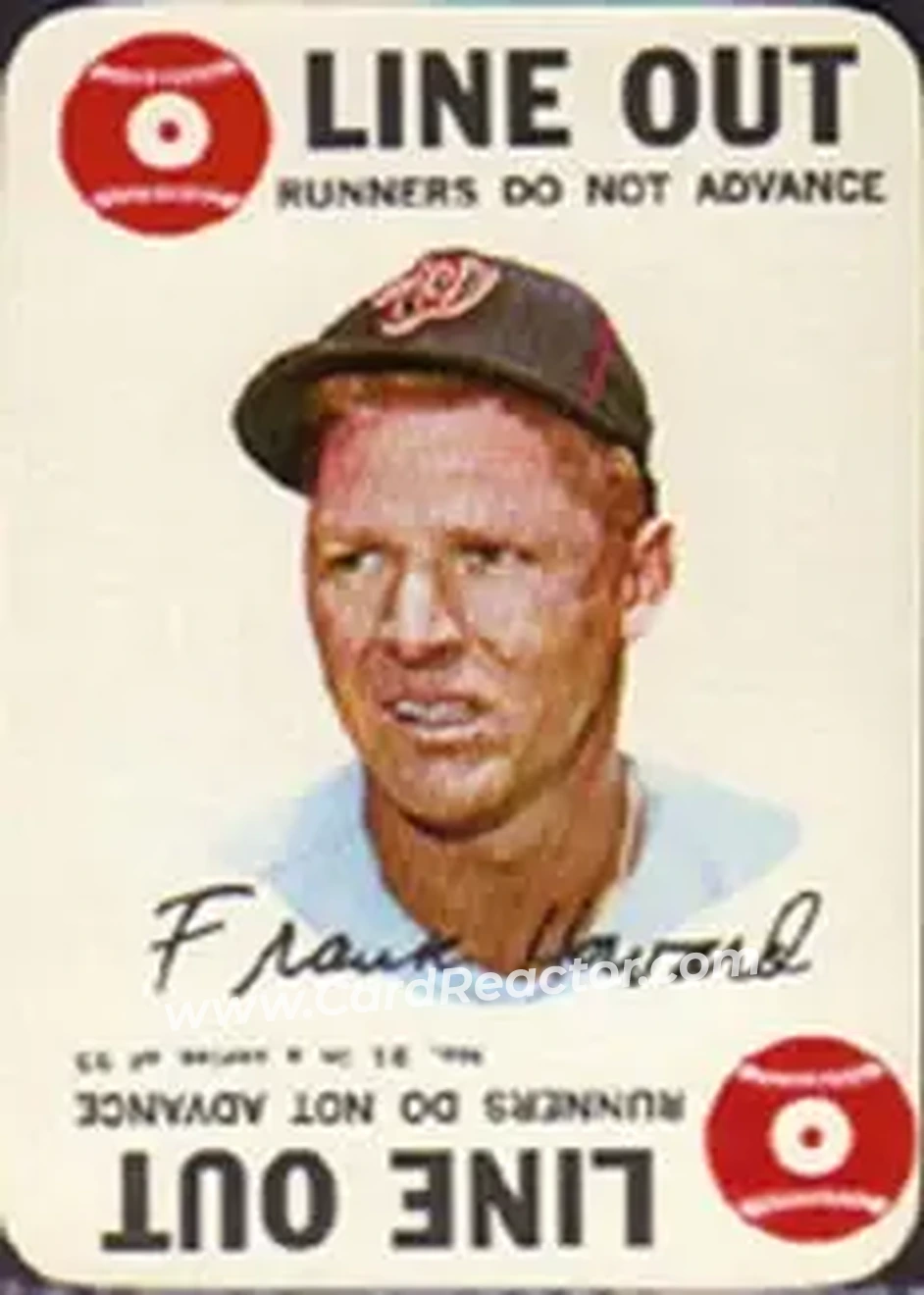 1968 Topps - Game #21 - Frank Howard - Washington Senators - Front