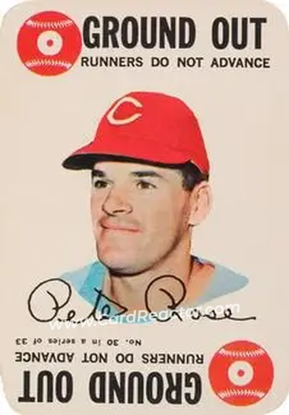 1968 Topps - Game #30 - Pete Rose - Cincinnati Reds - Front