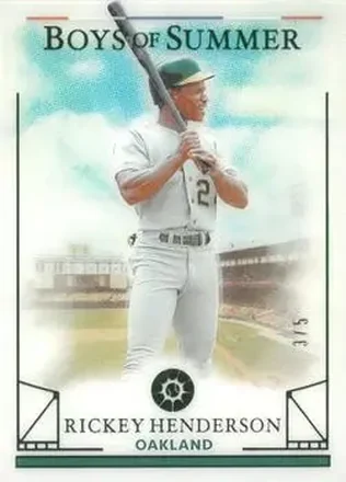 2024 Panini Boys of Summer - Emerald #57 - Rickey Henderson - Oakland Athletics