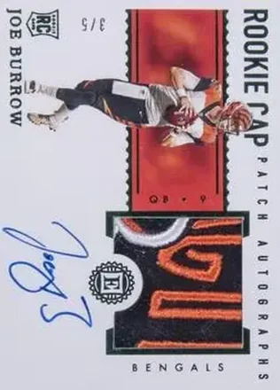 2020 Panini Encased - Emerald #101 - Joe Burrow - Cincinnati Bengals