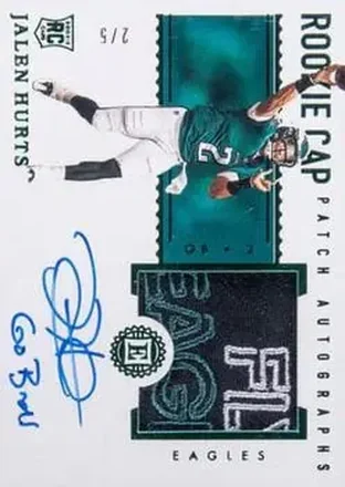 2020 Panini Encased - Emerald #114 - Jalen Hurts - Philadelphia Eagles