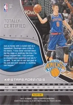 Back of Kristaps Porziņģis