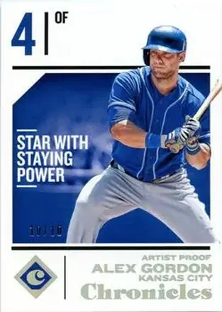 2018 Panini Chronicles - Artist's Proof #49 - Alex Gordon - Kansas City Royals
