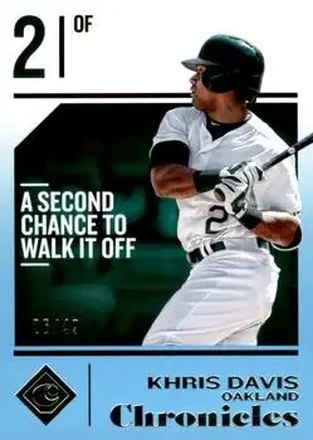 2018 Panini Chronicles - Blue #6 - Khris Davis - Oakland Athletics