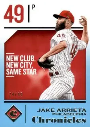 2018 Panini Chronicles - Blue #29 - Jake Arrieta - Philadelphia Phillies