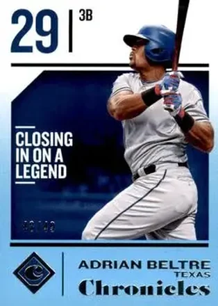 2018 Panini Chronicles - Blue #34 - Adrian Beltré - Texas Rangers